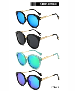 1 Dozen Pack of Designer inspired Fashion Polarized Sunglasses P2677
